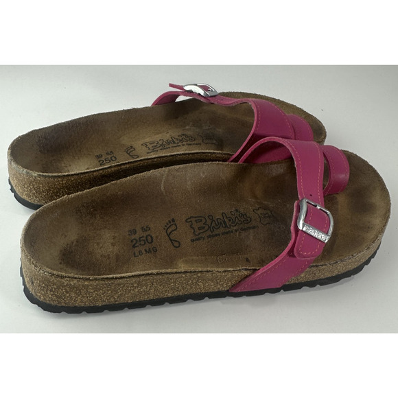 Birk's x Birkenstock Piazza Strappy Buckle Sandals Pink Slip On Womens US Size 8 - Picture 10 of 15
